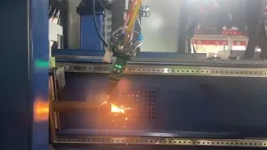 Cabezal de corte láser de fibra LCF15A, para corte biselado de acero al carbono de 7 mm