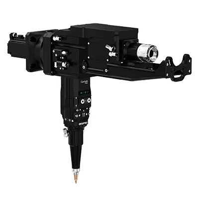 Cabezal de corte láser de fibra biselado de 15 kW  (péndulo simple , ángulo recto, autoenfocable)