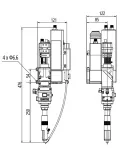 Cabezal de soldadura láser oscilante de doble eje de 3 kW (con alimentador de alambre)