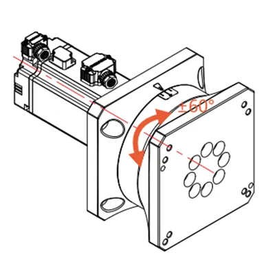 Eje rotativo para cabezal de corte láser de tubos